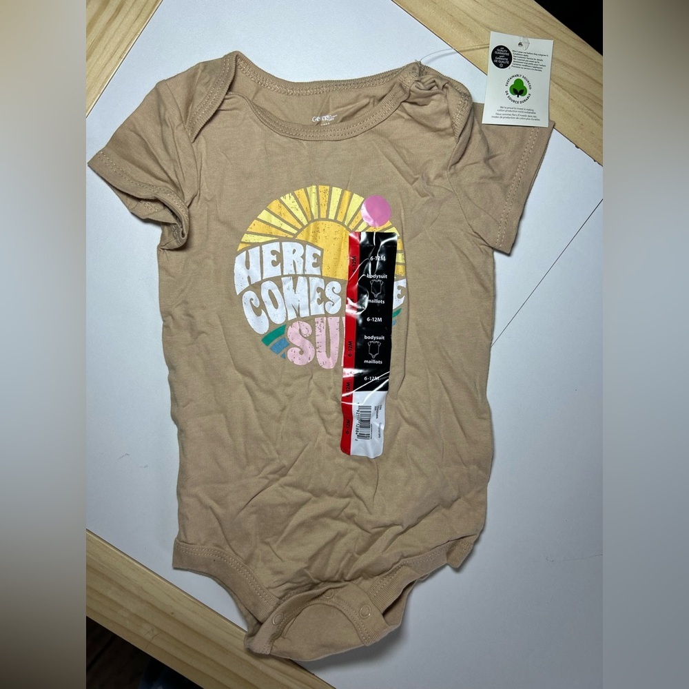 George Tan Bodysuit with Sun Graphic